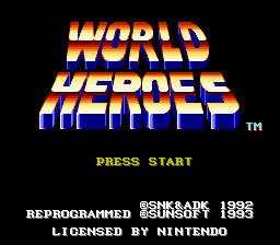 World Heroes screenshot 4 for Super Nintendo